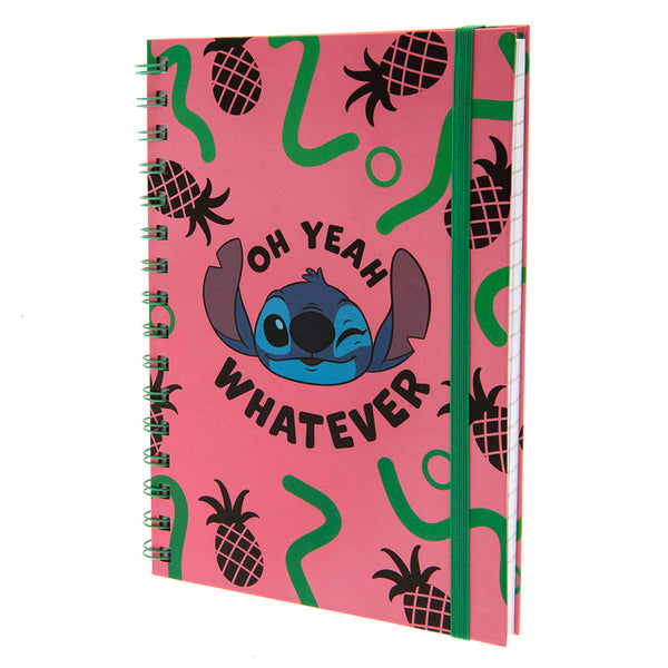 Lilo & Stitch Notebook LKT Sport Spiral bound hardback A5 notebookFeaturing Stitch on a pink graphic backgroundOfficial licensed productApprox 14cm x 21cm Notebooks & Notepads