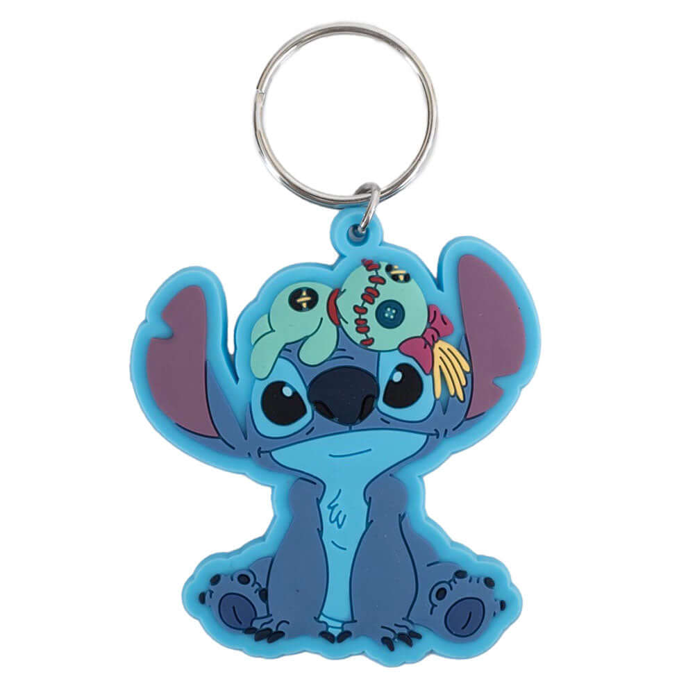 Lilo & Stitch Scrump PVC Keyring LKT Sport Soft, durable 5mm thick PVC Keyring with split ringBright, colourful and highly detailedIdeal for attaching to keys, bags, belts and other itemsWipe cleanOfficial licensed productApprox 60mm x 55mm Keychains