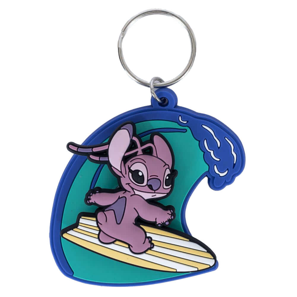 Lilo & Stitch Surfing Angel PVC Spinner Keyring LKT Sport Entertainment>Movies>Lilo & Stitch Keychains