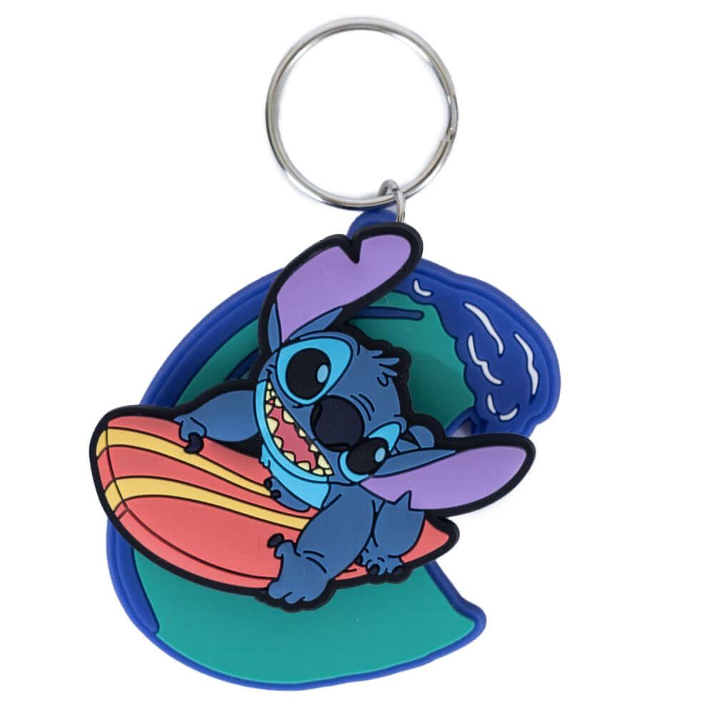 Lilo & Stitch Surfing Stitch PVC Spinner Keyring LKT Sport Entertainment>Movies>Lilo & Stitch Keychains