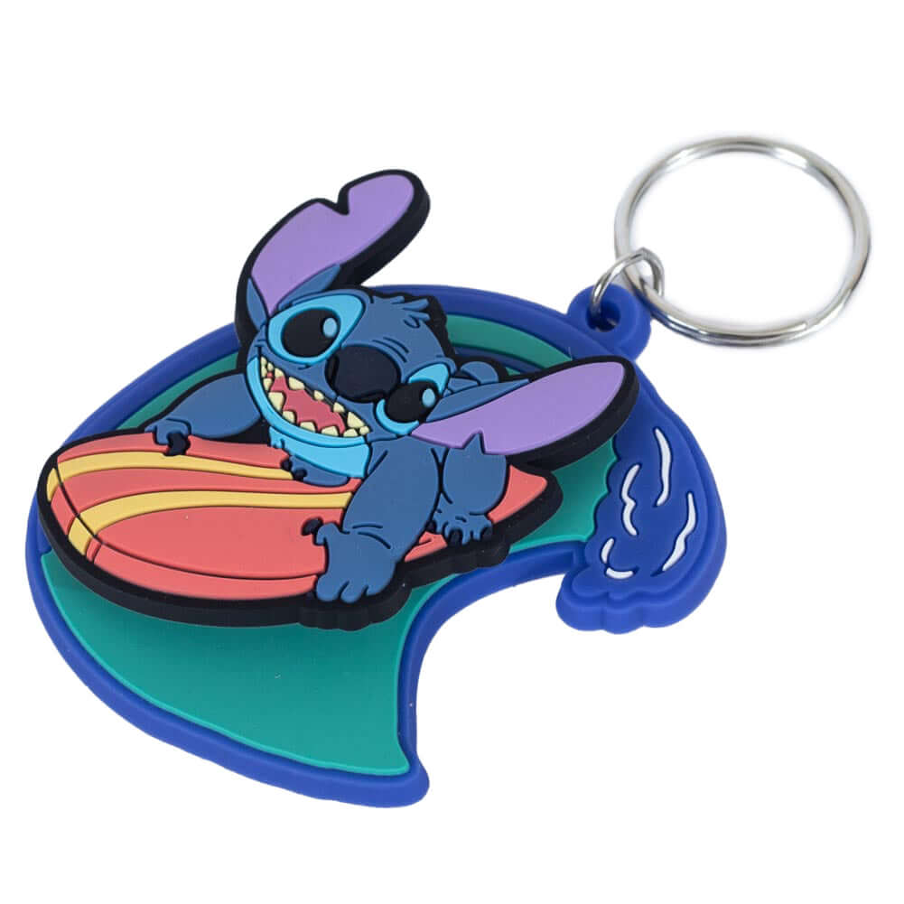 Lilo & Stitch Surfing Stitch PVC Spinner Keyring LKT Sport Entertainment>Movies>Lilo & Stitch Keychains