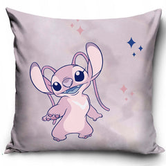 Lilo & Stitch Velvet Feel Cushion LKT Sport Pale pink cushion featuring StitchWith Angel on the reverse100% Polyester, spot cleanOfficial licensed productApprox 40cm x 40cm Chair & Sofa Cushions
