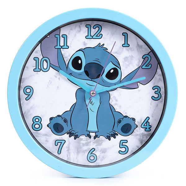 Lilo & Stitch Wall Clock LKT Sport Sky blue hanging wall clock featuring Stitch on the faceDurable plastic case with a clear font and modern quartz movementRequires x1 AA Battery (not included)Official licensed productApprox 25cm in diameter Wall Clocks