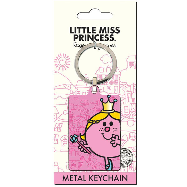 Little Miss Princess Metal Keyring LKT Sport Bright, colourful and highly detailed metal keyring Front features a cartoon image of Little Miss Princess Reverse features a character image with the text Little Miss Princess Official licensed product Approx