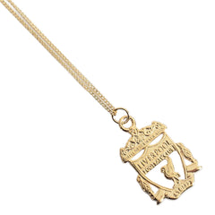 Liverpool FC 18ct Gold Plated on Silver Crest Pendant & Chain LKT Sport Football>Premier League>Liverpool FC