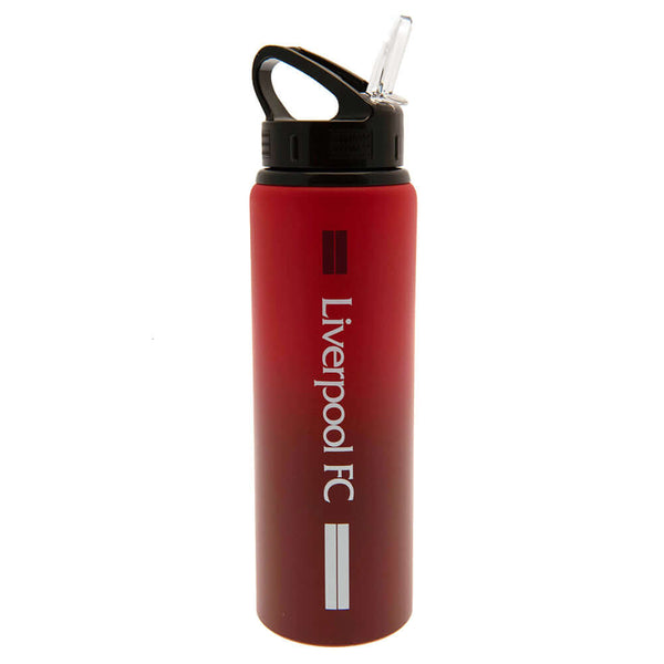 Liverpool FC Aluminium Drinks Bottle ST LKT Sport Vibrant stripe design aluminium drinks bottleFeaturing the Liverbird crest and text printed in whiteCanteen quench cap with a closable drinking spoutOfficial licensed productApprox 750ml (25oz)Approx 26cm