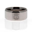 Liverpool FC Band Ring Small LKT Sport Classic stainless steel band ring with a bevelled edge Chrome finish and engraved with the Liverpool club crest Official licensed product Internal diameter approx 19mm Ring size R Presented in a gift box Rings