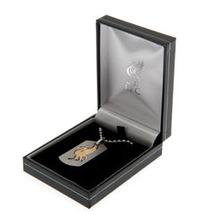 Liverpool FC Bi Colour Cut Out Dog Tag & Chain LKT Sport Football>Premier League>Liverpool FC Necklaces