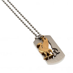 Liverpool FC Bi Colour Cut Out Dog Tag & Chain LKT Sport Football>Premier League>Liverpool FC Necklaces