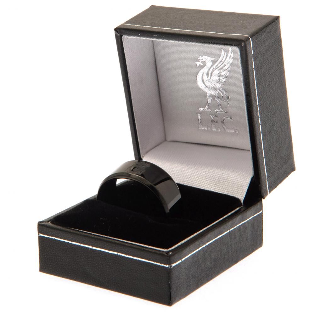 Liverpool FC Black IP Ring Large LKT Sport Football>Premier League>Liverpool FC Rings