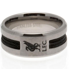 Liverpool FC Black Inlay Ring Large LKT Sport Football>Premier League>Liverpool FC Rings