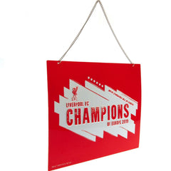 Liverpool FC Champions Of Europe Metal Sign LKT Sport Football>Premier League>Liverpool FC Novelty Signs