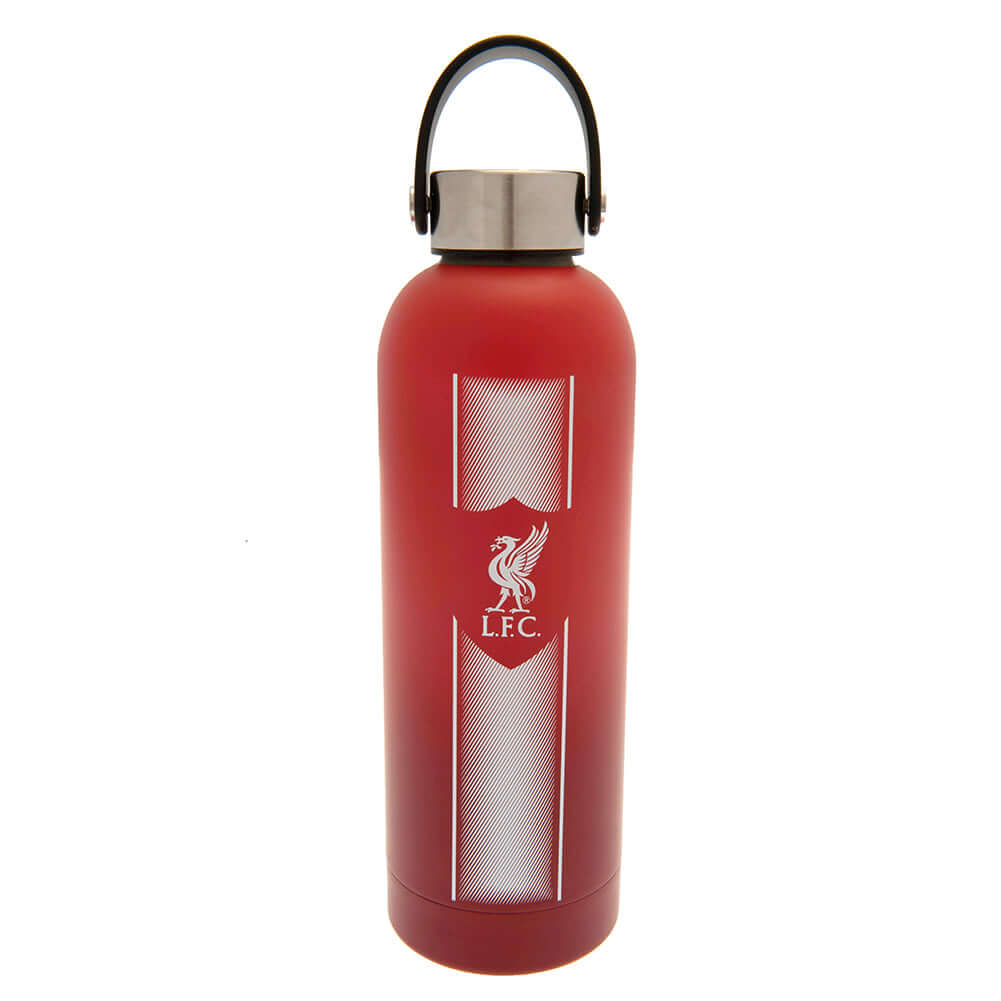 Liverpool FC Chunky Thermal Bottle LKT Sport Modern, sleek design stainless steel thermal vacuum flaskMaintains the temperature of your drink for up to 24hrsWith a silver screw top lid and carry handleRed bottle with a white LFC crest and textOfficial lic Hauptbild