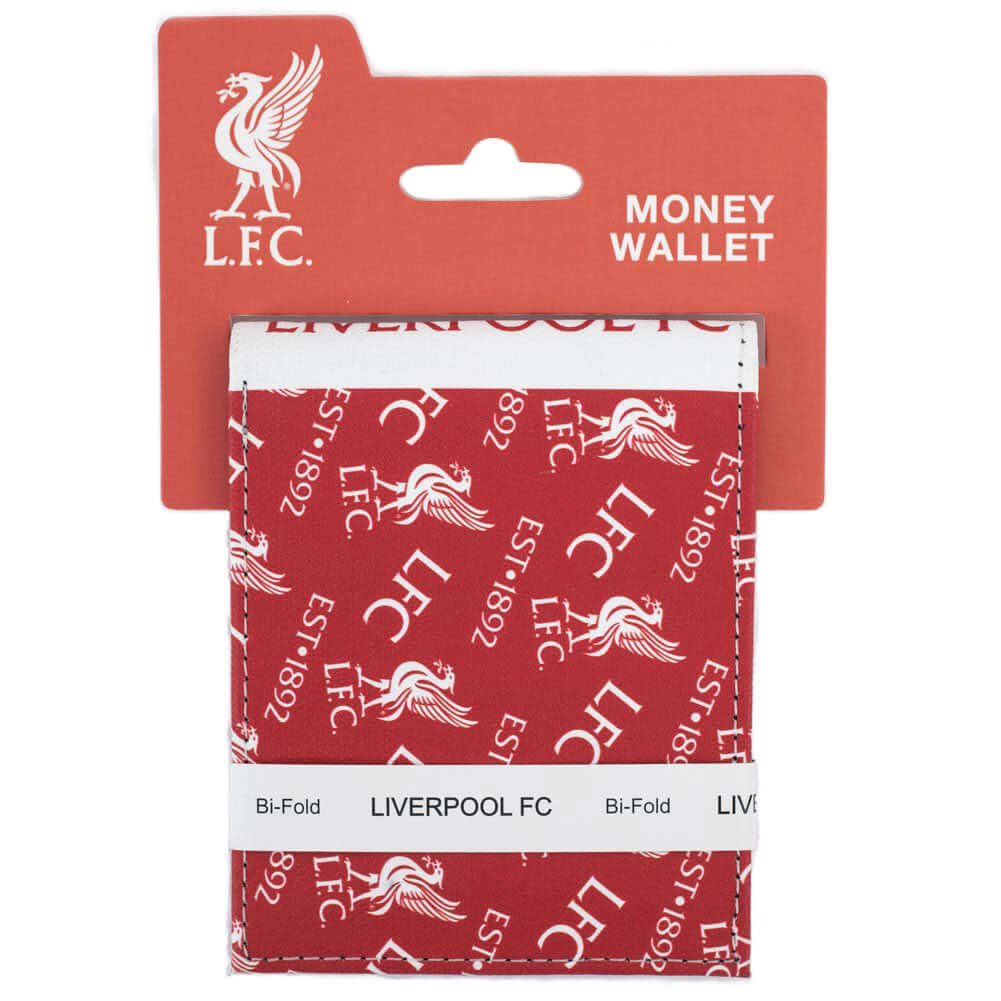 Liverpool FC Coloured Icon Wallet LKT Sport Vibrant brushed canvas wallet featuring an Liverpool multi icon designBi-fold design with 1 note pocket and 4 card slotsincluding a window and 2 additional slotsOfficial licensed productApprox 11cm x 9cm Wallets
