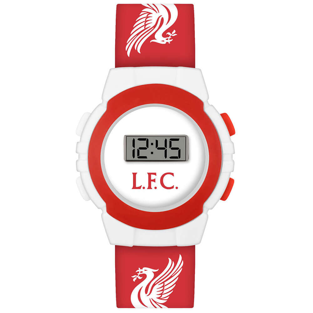 Liverpool FC Digital Kids Watch LKT Sport LFC Junior digital watch with LCD displayVibrant printed silicone strap with traditional buckle fasteningLFC branded watch face and silicone strap, ideal for wrists of all sizesManufacturer's 1 year guaranteeOffic