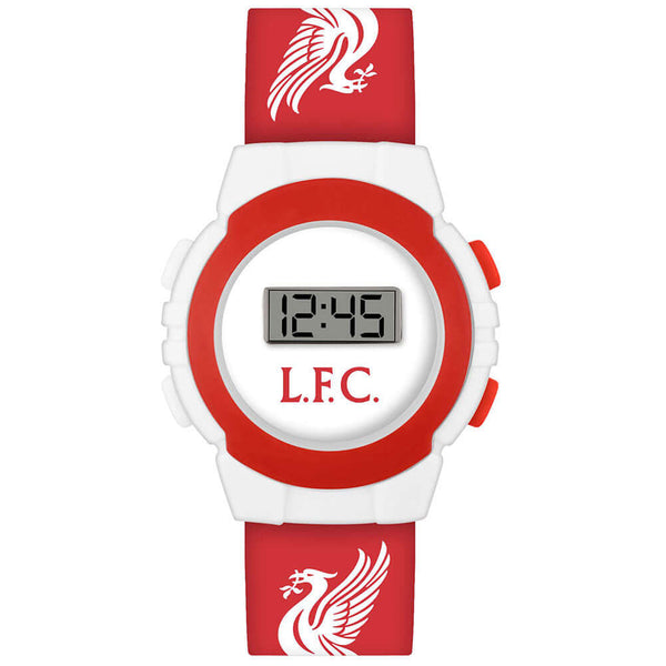 Liverpool FC Digital Kids Watch LKT Sport LFC Junior digital watch with LCD displayVibrant printed silicone strap with traditional buckle fasteningLFC branded watch face and silicone strap, ideal for wrists of all sizesManufacturer's 1 year guaranteeOffic