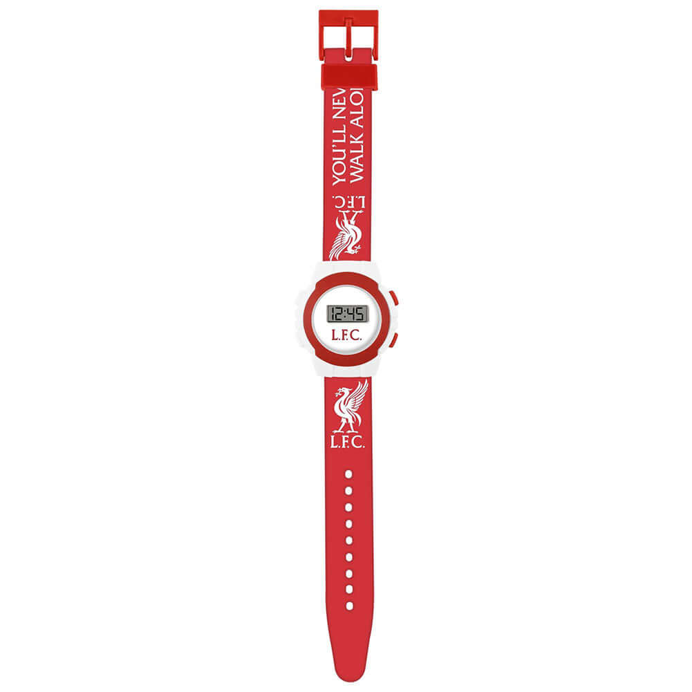 Liverpool FC Digital Kids Watch LKT Sport LFC Junior digital watch with LCD displayVibrant printed silicone strap with traditional buckle fasteningLFC branded watch face and silicone strap, ideal for wrists of all sizesManufacturer's 1 year guaranteeOffic