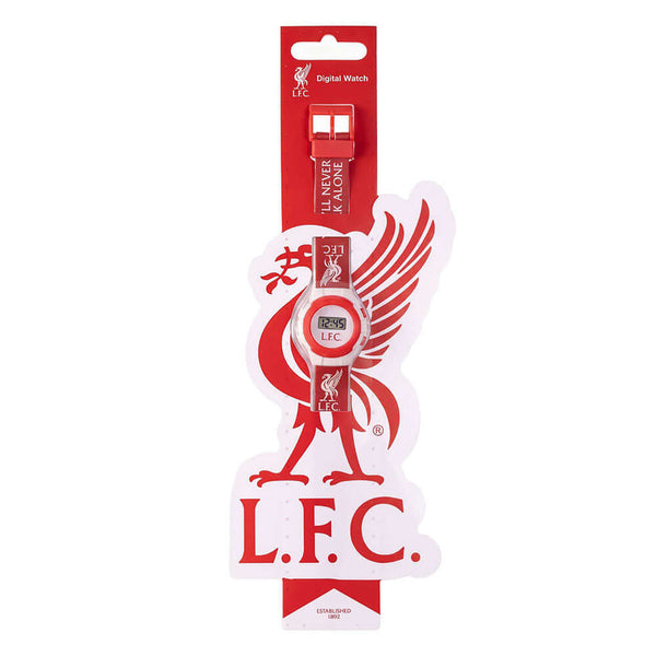 Liverpool FC Digital Kids Watch LKT Sport LFC Junior digital watch with LCD displayVibrant printed silicone strap with traditional buckle fasteningLFC branded watch face and silicone strap, ideal for wrists of all sizesManufacturer's 1 year guaranteeOffic