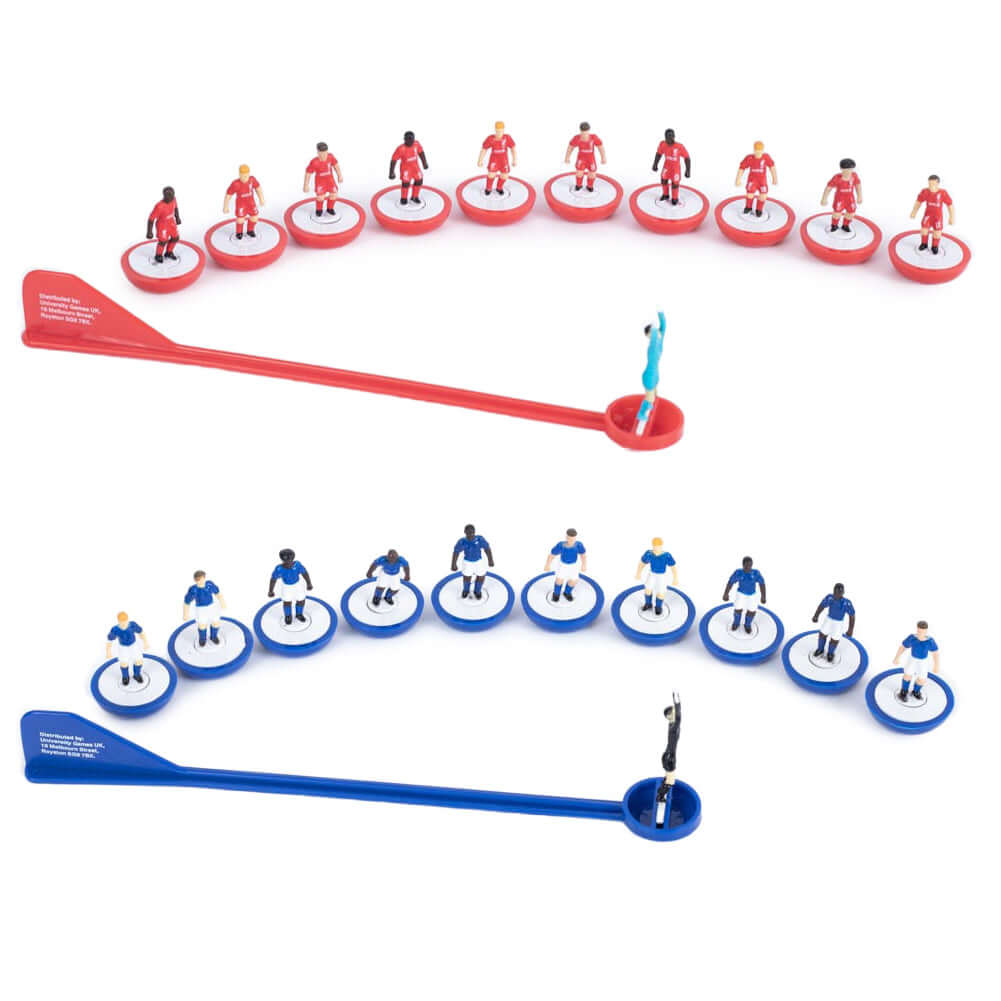 Liverpool FC Edition Subbuteo Main Game LKT Sport Subbuteo, the classic table football game is back.Featuring a new high quality pitch and re-engineered players with more strengthIncludes 1 Liverpool team, 1 opposition team, 2 goals, 1 ball and the pitchS