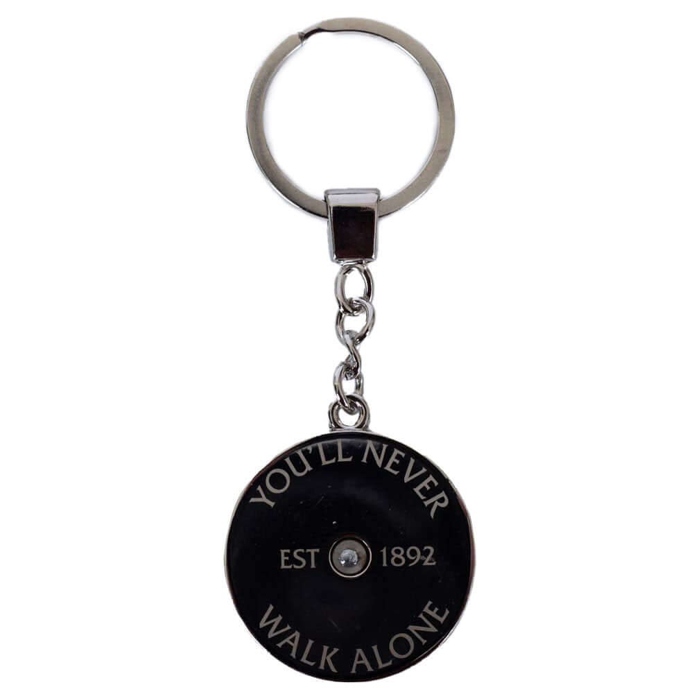 Liverpool FC Fidget Spinner Keyring LKT Sport Metal spinner fidget keyring with chain and split ringFeaturing a spinning Liverbird logoMetal alloy with silver style finishOfficial licensed productApprox 40mm x 40mm Keychains