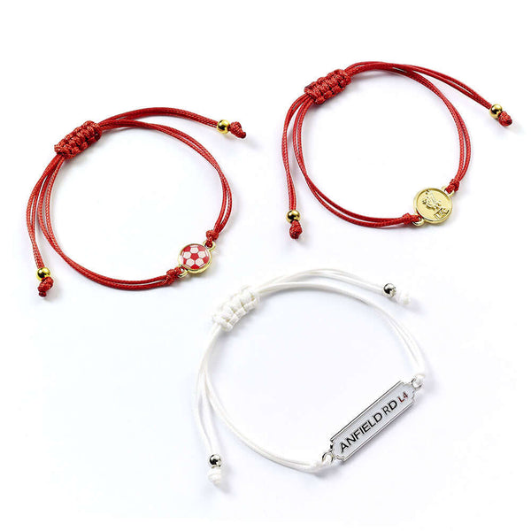 Liverpool FC Friendship Bracelet Set LKT Sport Set of three colourful and quaint friendship braceletsEach bracelet includes a bespoke Liverpool charmOfficial licensed productSuitable for ages 14+Approx 14cm with option to extend to 18cm Bracelets