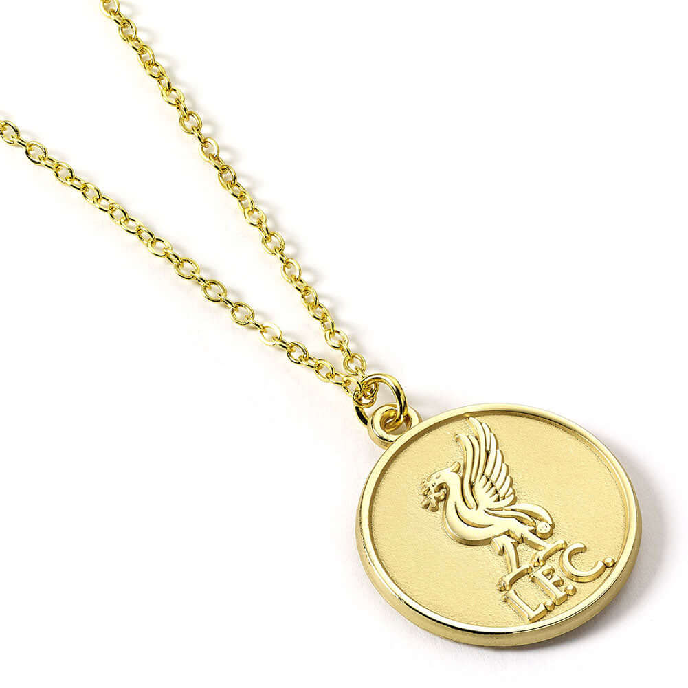 Liverpool FC Gold Finish Crest Necklace LKT Sport Football>Premier League>Liverpool FC Necklaces
