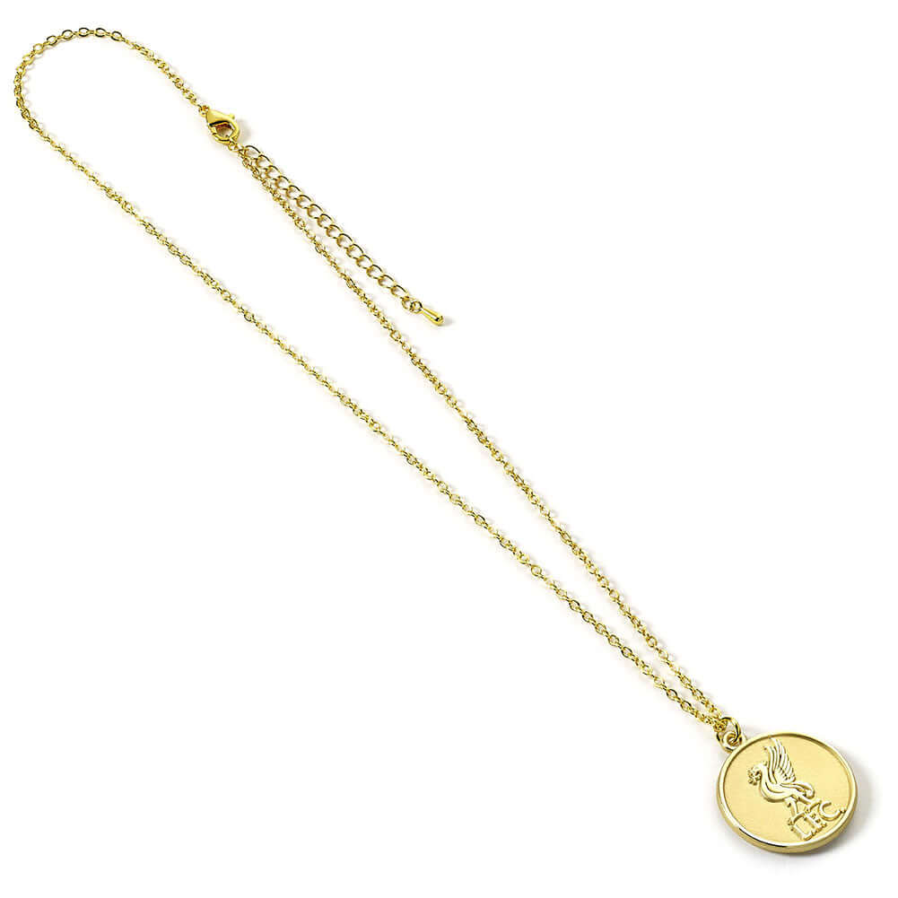Liverpool FC Gold Finish Crest Necklace LKT Sport Football>Premier League>Liverpool FC Necklaces