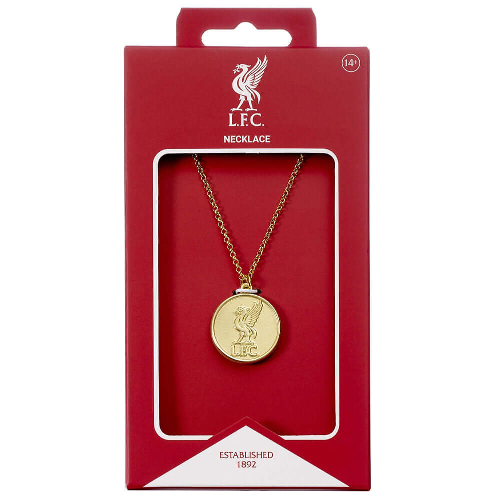Liverpool FC Gold Finish Crest Necklace LKT Sport Football>Premier League>Liverpool FC Necklaces