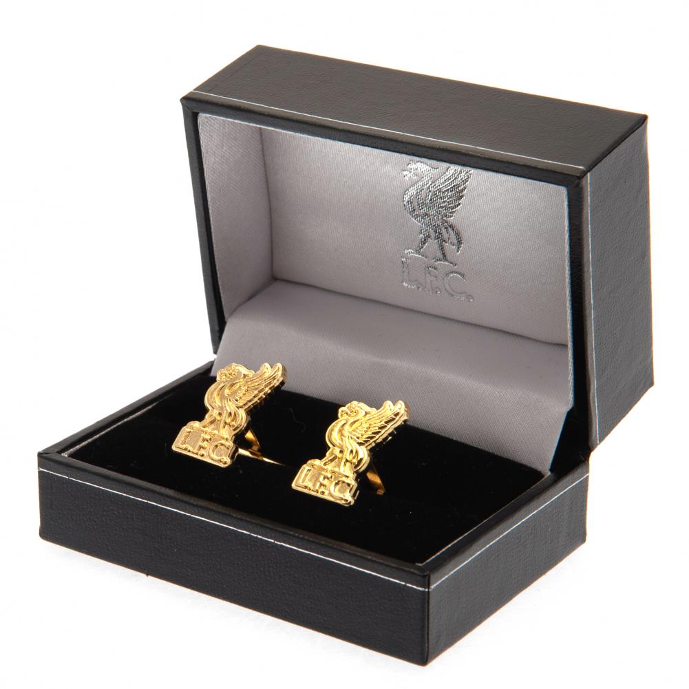 Liverpool FC Gold Plated Liverbird Cufflinks LKT Sport Football>Premier League>Liverpool FC Cufflinks