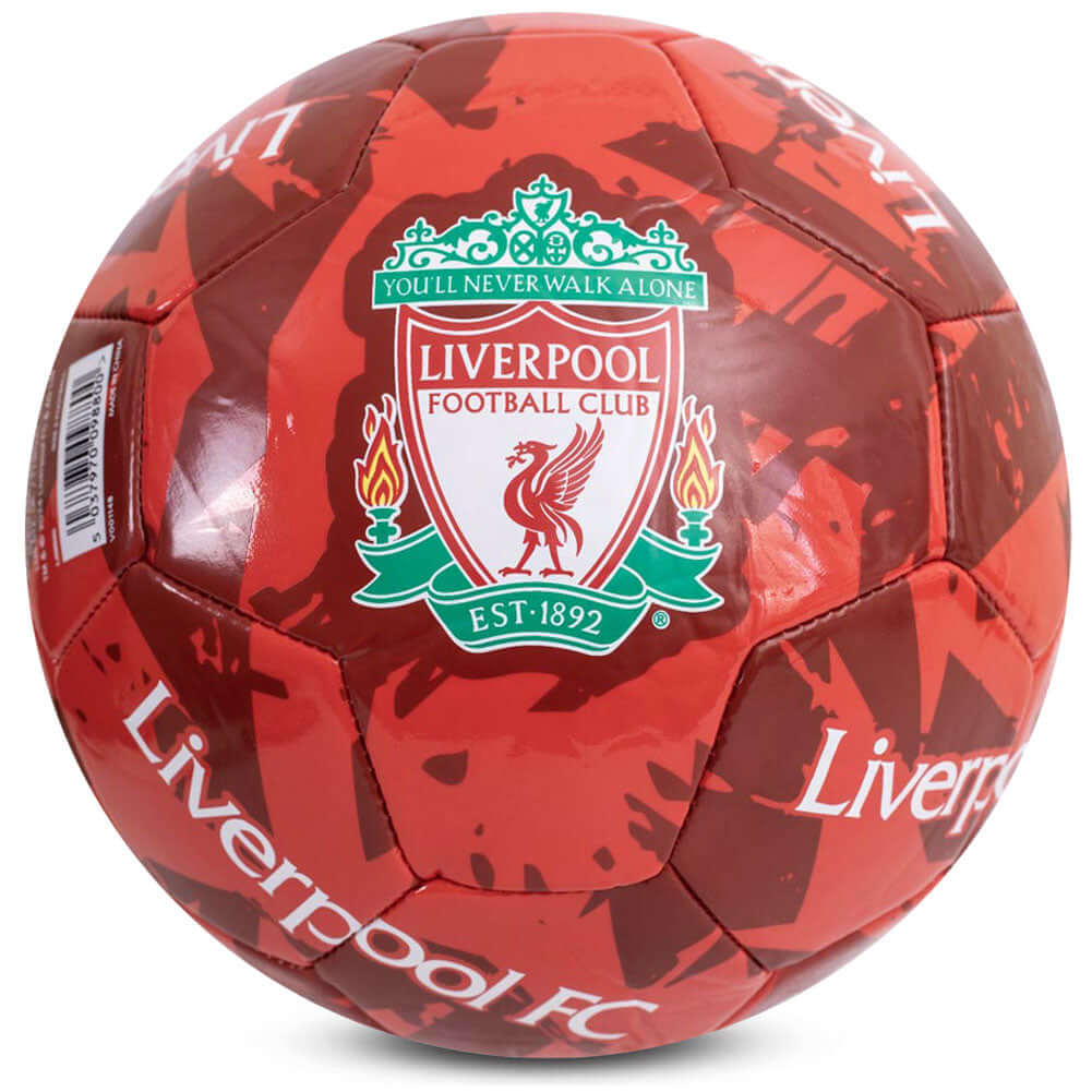 Liverpool FC Graffiti Football LKT Sport Red 26 panel everyday PVC FootballFeatures a full colour Liverpool crest on a graffiti design ballSuitable for 14 yrs and olderOfficial licensed productSize 5 footballApprox 69cm in circumference Soccer Balls