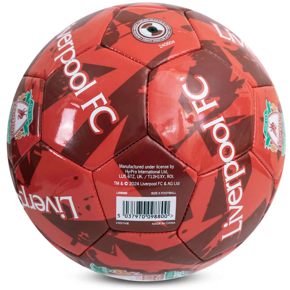 Liverpool FC Graffiti Football LKT Sport Red 26 panel everyday PVC FootballFeatures a full colour Liverpool crest on a graffiti design ballSuitable for 14 yrs and olderOfficial licensed productSize 5 footballApprox 69cm in circumference Soccer Balls