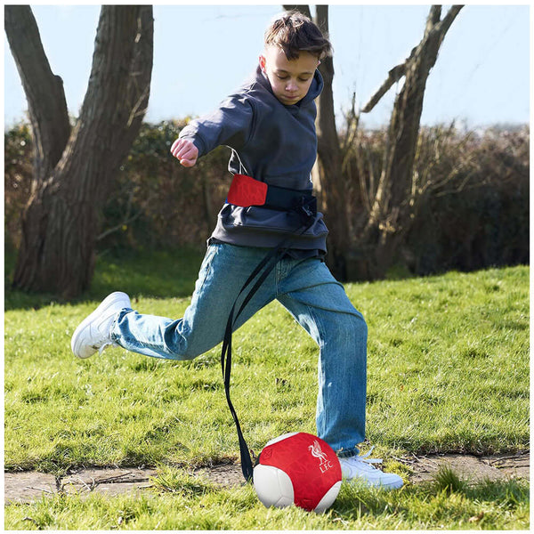 Liverpool FC Kick Trainer LKT Sport Great close control and skills training aidSize 3-5 training sleeve featuring the Liverpool crest with a cord and strapPerfect for improving passing, control and reactionsOfficial licensed productSize 3-5 football Socce