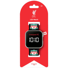 Liverpool FC LED Kids Watch LKT Sport LFC kids branded LED watchThe watch displays the time and the date in large, easy to read format, including 12hr or 24hr optionsThe black branded sillicone strap displays the YNWA text and club crestThis watch feature