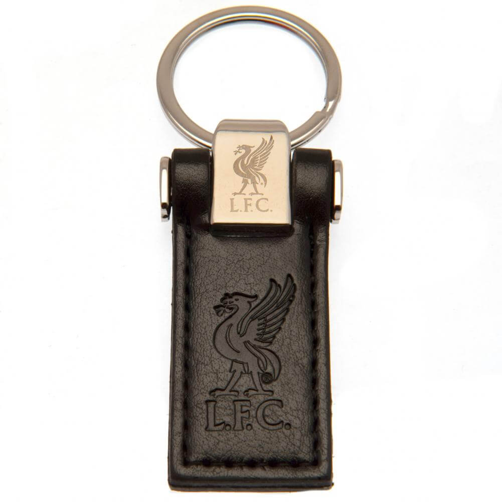 Liverpool FC Leather Key Fob LKT Sport Executive leather keyringMetal keeper top and leather fob designOfficial licensed productFob approx 6cm x 3cm Keychains Main image
