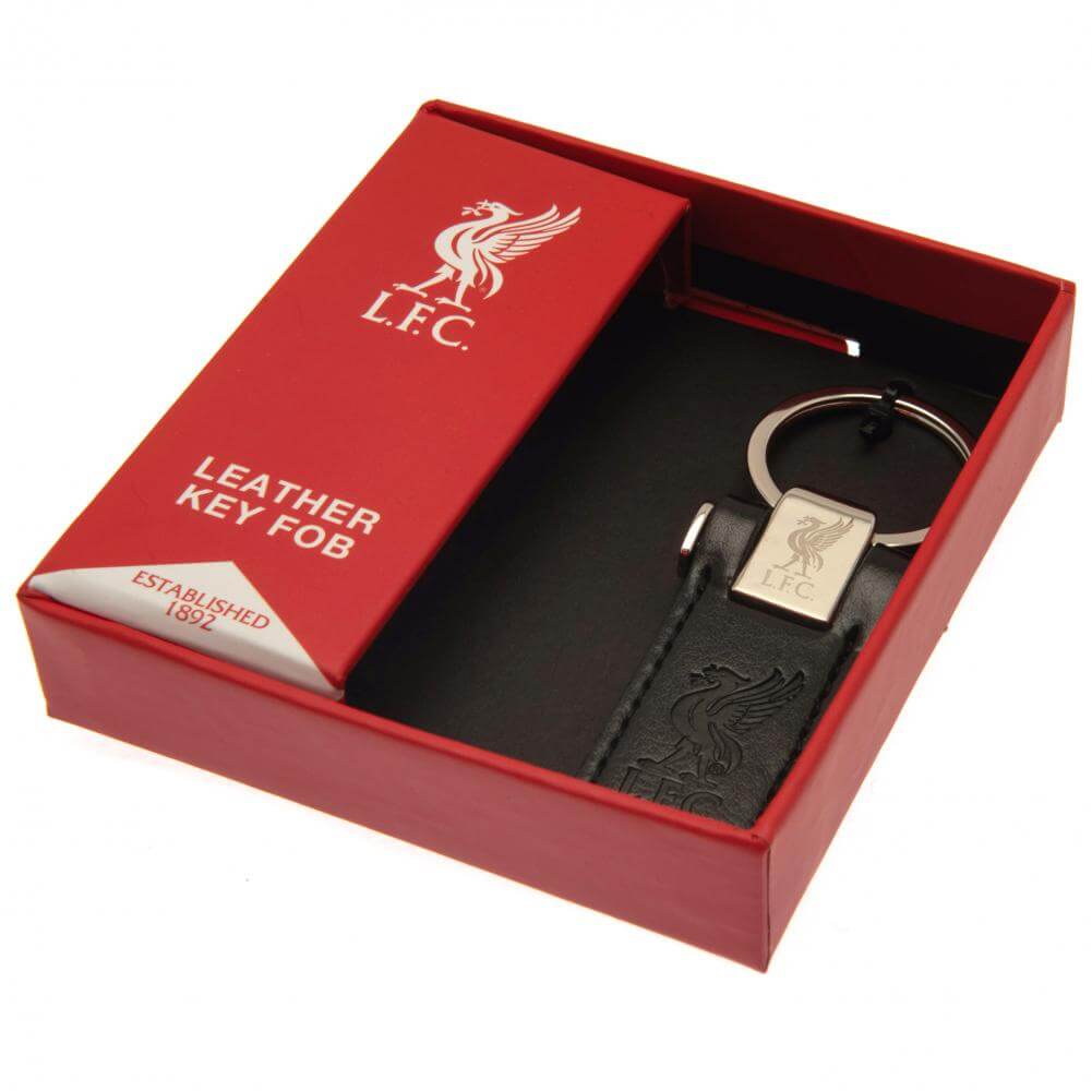 Liverpool FC Leather Key Fob LKT Sport Executive leather keyringMetal keeper top and leather fob designOfficial licensed productFob approx 6cm x 3cm Keychains