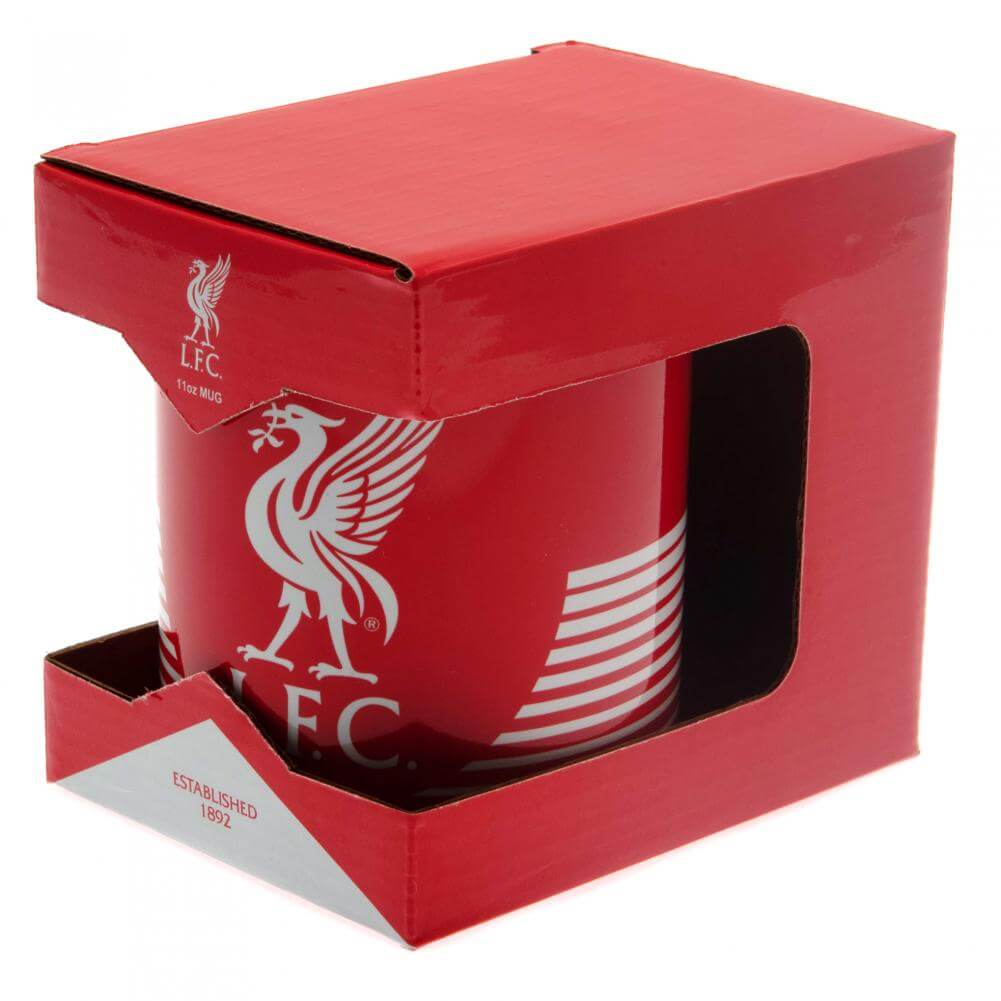 Liverpool FC Linea Mug LKT Sport Ceramic everyday coffee mugRed and white linea design featuring a large Liverpool club crestGlazed kiln fired finish with white handleOfficial licensed productApprox 315ml (11oz)Approx 9cm tall, 8cm in diameter Mugs