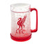 Liverpool FC Liverbird Freezer Mug LKT Sport Frosted effect double walled gel filled freezer mug Featuring red base, handle and Liverpool FC liverbird crest Official licensed product Approx 420ml (14oz) Approx 15cm tall, 9cm in diameter With a swing tag M