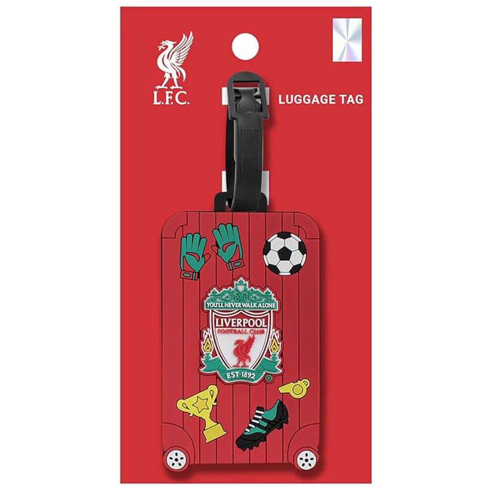 Liverpool FC Luggage Tag LKT Sport Bright, colourful and highly detailed PVC luggage tagFeaturing a full colour Liverpool crest and fun icon diesgnWith a removable details insertOfficial licensed productApprox 11cm x 7cm Luggage Tags