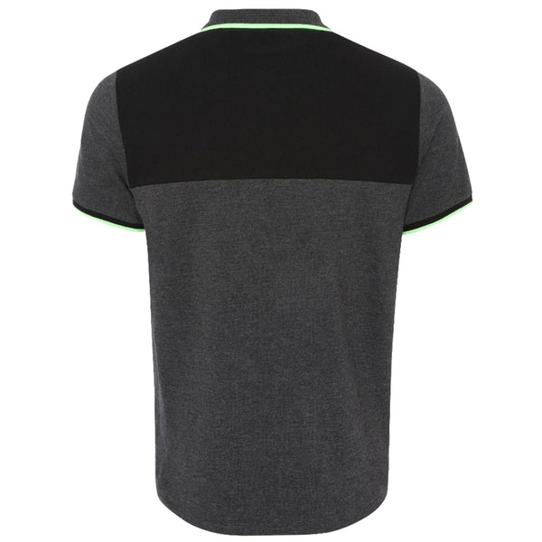 Liverpool FC Neon Panel Polo Mens Charcoal Small LKT Sport Mens charcoal short sleeve polo with black panelling and neon green trimFeatures the Liverbird crest in whiteWith grey LFC hem tab detail65% Cotton 35% Polyester machine washableOfficial licensed