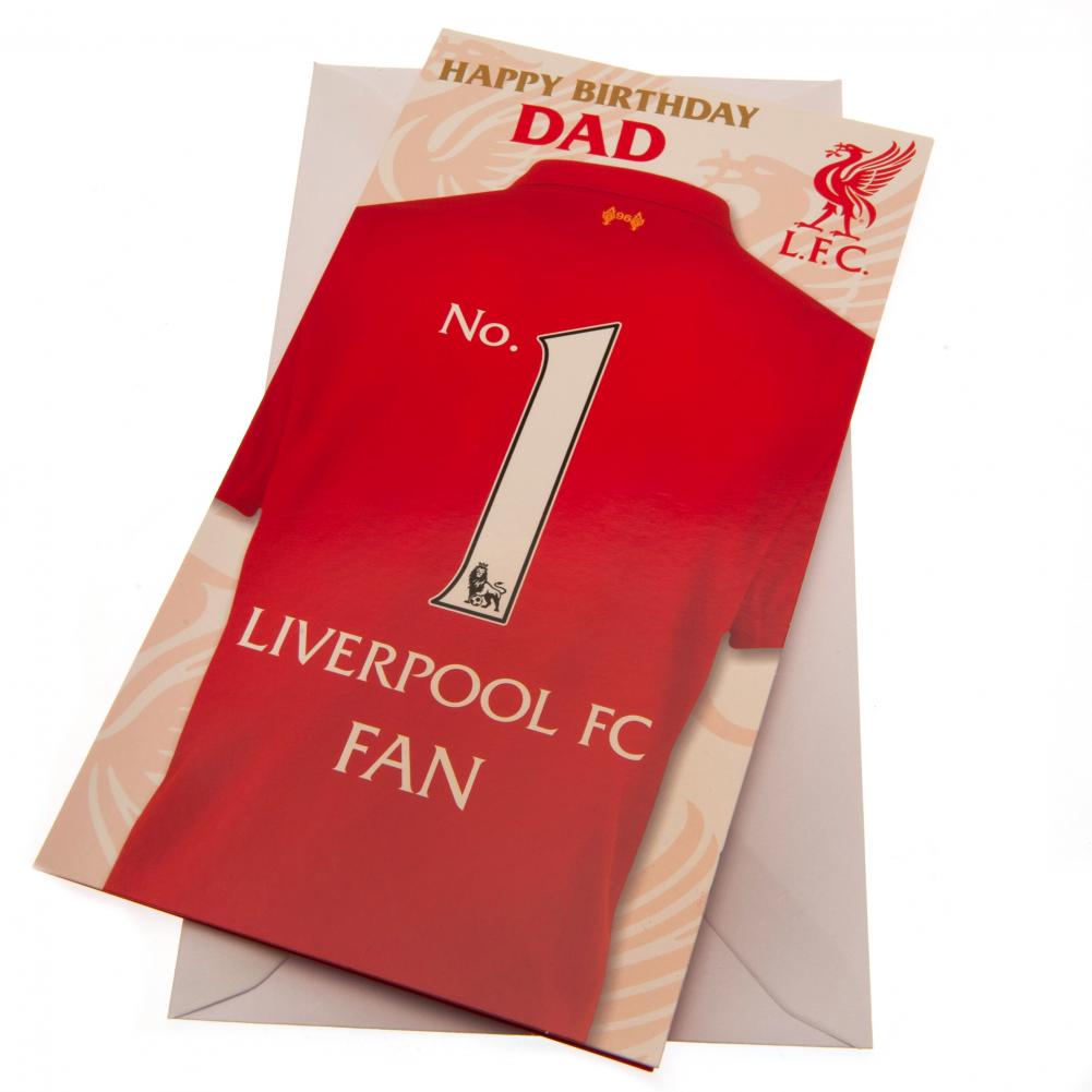 Liverpool FC No. 1 Dad Birthday Card LKT Sport Football>Premier League>Liverpool FC Greeting Cards