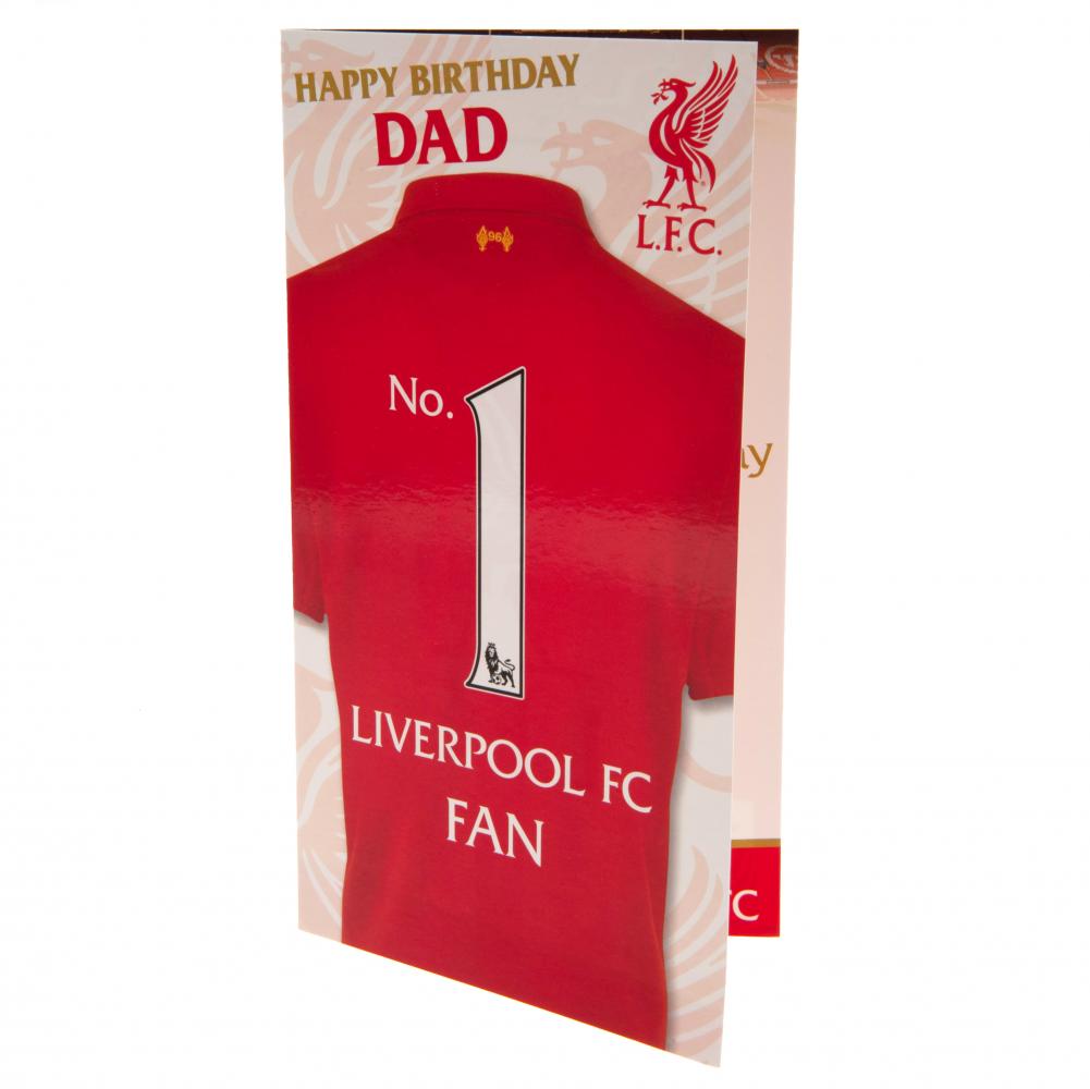 Liverpool FC No. 1 Dad Birthday Card LKT Sport Football>Premier League>Liverpool FC Greeting Cards
