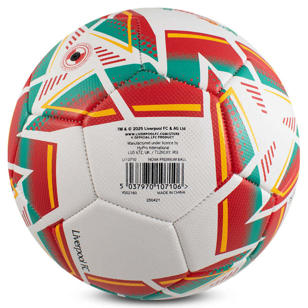 Liverpool FC Nova Premium Football LKT Sport Red and white textured premium 26 panel footballFeaturing a full colour Liverpool crest on a Nova design ballSuitable for 14 yrs and olderOfficial licensed productSize 5 footballApprox 69cm in circumference Soc