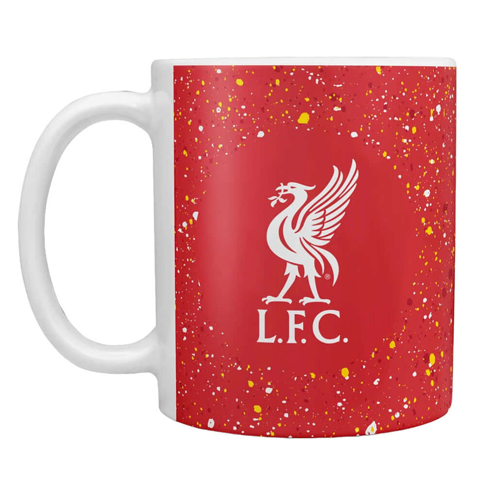Liverpool FC Paint Splatter Mug LKT Sport Ceramic everyday coffee mugPaint splatter design featuring LFC text and club crestGlazed kiln fired finish with white handleOfficial licensed productApprox 315ml (11oz)Approx 9cm tall, 8cm in diameter Mugs