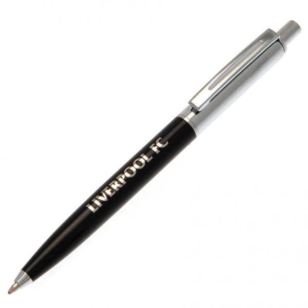 Liverpool FC Pen & Keyring Set LKT Sport Executive pen & keyring gift set 1 x executive pen with black ink 1 x large executive rectangle keyring Official licensed product Pen approx 13cm x 1cm Keyring approx 45mm x 35mm In a gift box Pen & Pencil Sets