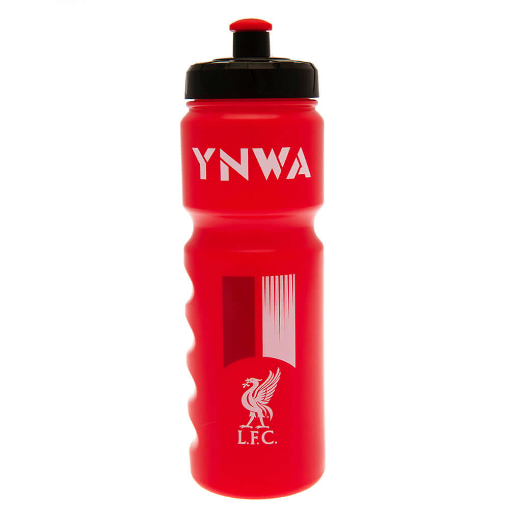Liverpool FC Plastic Drinks Bottle LKT Sport Easy grip lightweight drinks bottleRed stripe design bottle with the Liverbird crest in whiteFeatures 'YNWA' text in whiteWith a screw top lid and push-pull drinking spoutOfficial licensed productApprox 750ml (