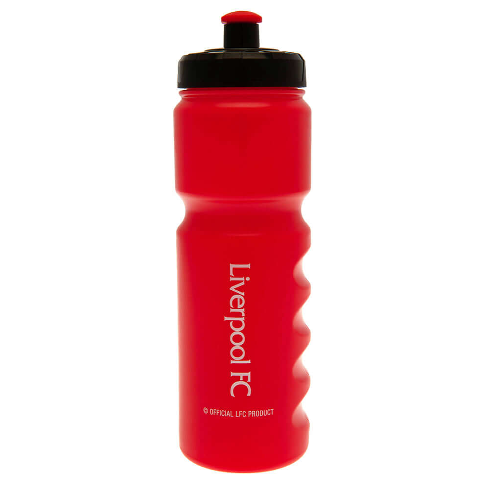 Liverpool FC Plastic Drinks Bottle LKT Sport Easy grip lightweight drinks bottleRed stripe design bottle with the Liverbird crest in whiteFeatures 'YNWA' text in whiteWith a screw top lid and push-pull drinking spoutOfficial licensed productApprox 750ml (