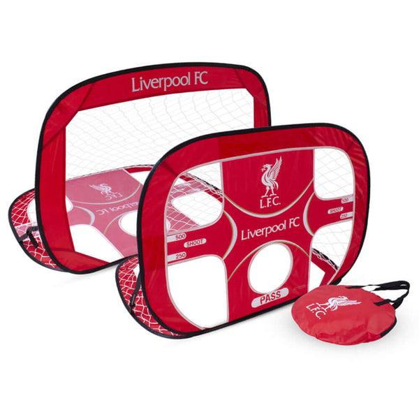 Liverpool FC Pop Up Target Goal LKT Sport Fantastic football training goal for the gardenFlip over to use as either a training target or goalComplete with a hand carry bag and ground pegsOfficial licensed productApprox 106cm x 75cm x 75cm Soccer Training