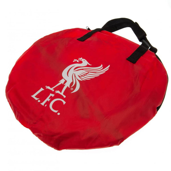 Liverpool FC Pop Up Target Goal LKT Sport Fantastic football training goal for the gardenFlip over to use as either a training target or goalComplete with a hand carry bag and ground pegsOfficial licensed productApprox 106cm x 75cm x 75cm Soccer Training
