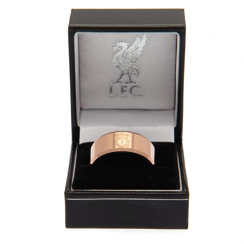 Liverpool FC Rose Gold Plated Ring Small LKT Sport Football>Premier League>Liverpool FC Rings