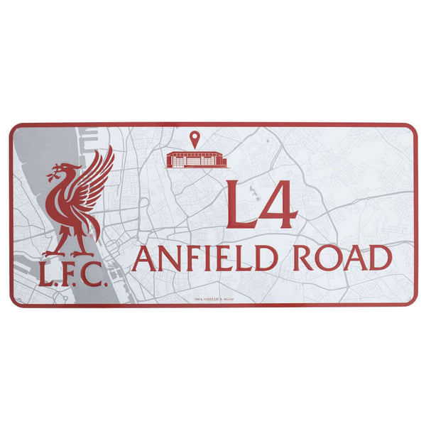 Liverpool FC Route To Sign LKT Sport Gloss finish design stamped metal wall signFeaturing a street map view on route to AnfieldReady to hang on the wall with four small holes for fixingOfficial licensed productApprox 40cm x 18cm Novelty Signs